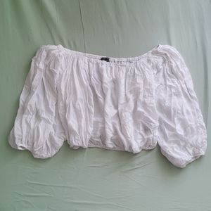 Cropped Peasant Blouse